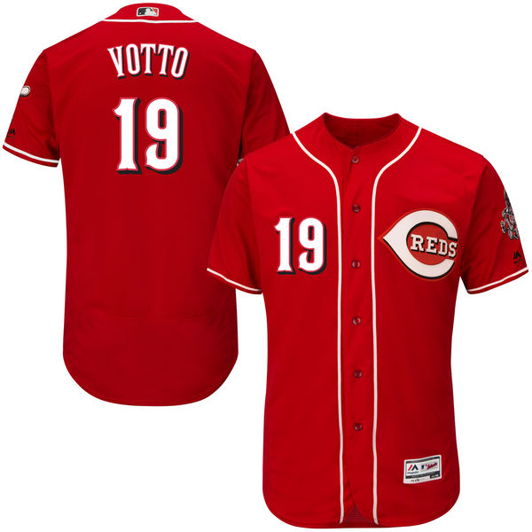 Men's Cincinnati Reds Joey Votto Majestic Scarlet Flexbase Authentic Collection Player Jersey