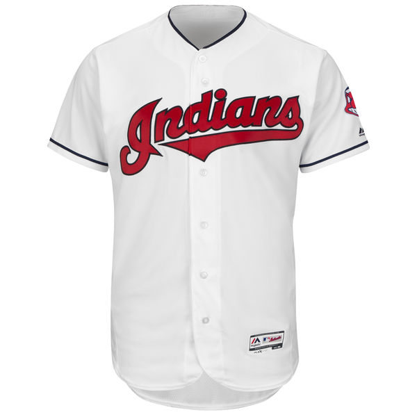 Men's Cleveland Indians Jackie Robinson Majestic White Authentic Collection Flexbase Jersey