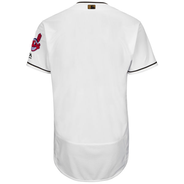 Men's Cleveland Indians Majestic White Fashion 2016 Memorial Day Flex Base Team Jersey