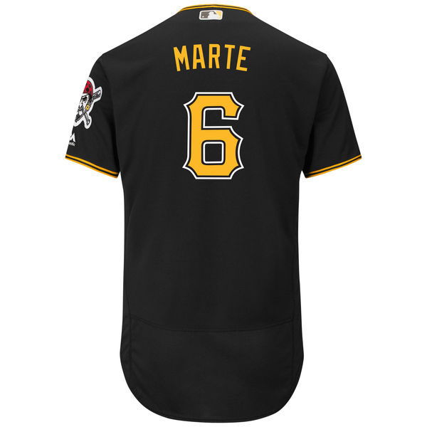 Men's Pittsburgh Pirates Starling Marte Majestic Black FlexBase Authentic Collection Player Jersey