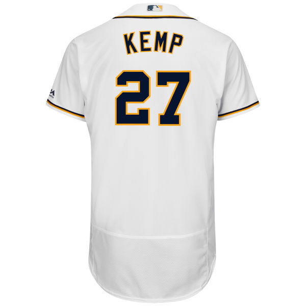 Men's San Diego Padres Matt Kemp Majestic White Flexbase Authentic Collection Player Jersey