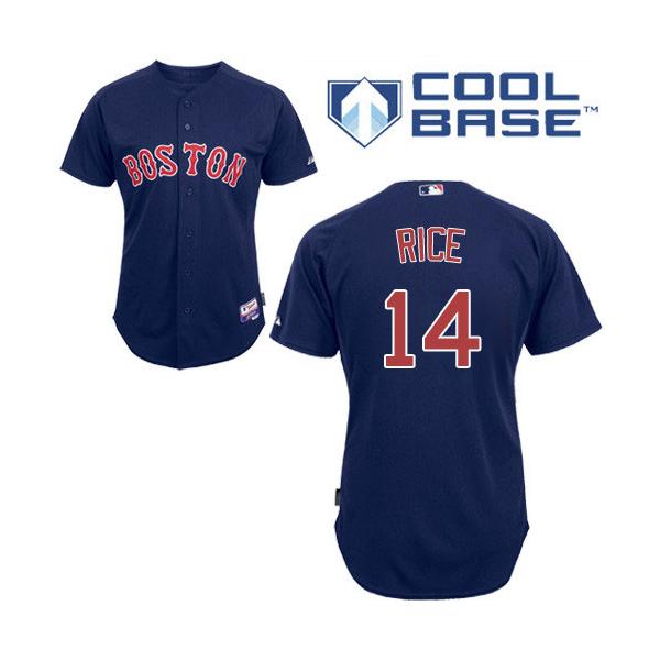 Navy Blue Jim Rice Men #14 Majestic MLB Boston Red Sox Cool Base Alternate Jersey