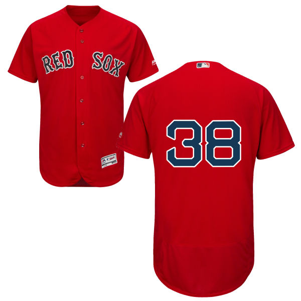 Red Rusney Castillo Men #38 Majestic MLB Boston Red Sox Flexbase Collection Jersey