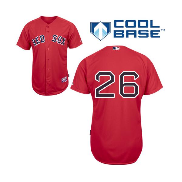 Red Wade Boggs Men #26 Majestic MLB Boston Red Sox Cool Base Alternate Jersey