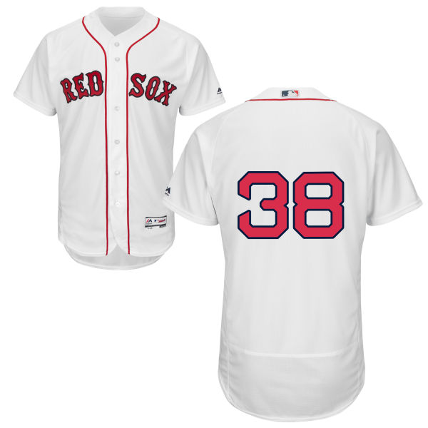 White Rusney Castillo Men #38 Majestic MLB Boston Red Sox Flexbase Collection Jersey