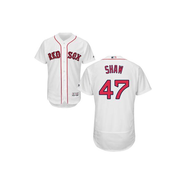 White Travis Shaw Men #47 Majestic MLB Boston Red Sox Flexbase Collection Jersey