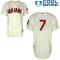 Cream Kenny Lofton Men #7 Majestic MLB Cleveland Indians Cool Base Alternate Jersey