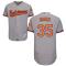 Gray Brad Brach Men #35 Majestic MLB Baltimore Orioles Flexbase Collection Jersey