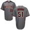 Gray-Brick Randy Johnson Men #51 Majestic MLB Arizona Diamondbacks Cool Base Jersey