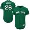 Green Celtic Wade Boggs Men #26 Majestic MLB Boston Red Sox Flexbase Collection Jersey