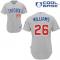 Grey Billy Williams Men #26 Majestic MLB Chicago Cubs Cool Base Road Jersey