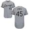 Grey Bobby Jenks Men #45 Majestic MLB Chicago White Sox Flexbase Collection Jersey