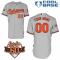 Grey Customized Men Majestic MLB Baltimore Orioles Cool Base Road Jersey