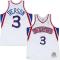 Mitchell & Ness Philadelphia 76ers #3 Allen Iverson White 1996 Throwback Premium Jersey