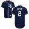 Navy Blue B.J. Upton Men #2 Majestic MLB San Diego Padres Flexbase Collection Jersey