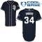 Navy Blue Rollie Fingers Men #34 Majestic MLB San Diego Padres Cool Base Alternate Jersey