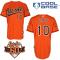 Orange Adam Jones Men #10 Majestic MLB Baltimore Orioles Cool Base Alternate Jersey