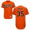 Orange Brad Brach Men #35 Majestic MLB Baltimore Orioles Flexbase Collection Jersey