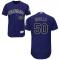 Purple Chad Qualls Men #50 Majestic MLB Colorado Rockies Flexbase Collection Jersey