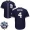 San Diego Padres Wil Myers #4 Majestic Navy 2016 All-Star Patch Authentic Cool Base Jersey