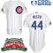 White Anthony Rizzo Men #44 Majestic MLB Chicago Cubs Cool Base Home Jersey