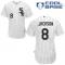 White Bo Jackson Men #8 Majestic MLB Chicago White Sox Cool Base Home Jersey