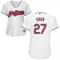 White Bryan Shaw Women #27 Majestic MLB Cleveland Indians 2016 New Cool Base Jersey