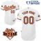 White Customized Men Majestic MLB Baltimore Orioles Cool Base Home Jersey