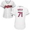 White Dylan Baker Women #71 Majestic MLB Cleveland Indians 2016 New Cool Base Jersey