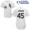 White Michael Jordan Men #45 Majestic MLB Chicago White Sox Cool Base Home Jersey