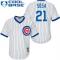 White Sammy Sosa Men #21 Majestic MLB Chicago Cubs Cooperstown Home Jersey