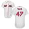 White Travis Shaw Men #47 Majestic MLB Boston Red Sox Flexbase Collection Jersey