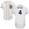 White Wil Myers Men #4 Majestic MLB San Diego Padres Flexbase Collection Jersey