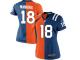 #18 Peyton Manning Denver Broncos Jersey _ Nike Women's Broncos/Colts Two Tone NFL Game