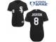 Black Bo Jackson Men #8 Majestic MLB Chicago White Sox Cool Base Alternate Jersey