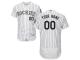 Colorado Rockies Majestic Flexbase Authentic Collection Custom Jersey - White