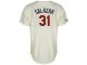 Danny Salazar Cleveland Indians Majestic Replica Player Jersey - Natural