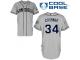 Grey Andrew Cashner Men #34 Majestic MLB San Diego Padres Cool Base Road Jersey