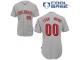 Grey Customized Men Majestic MLB Cincinnati Reds Cool Base Road Jersey