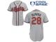 Grey Hector Olivera Men #28 Majestic MLB Atlanta Braves Cool Base Road Jersey