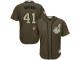 Indians #41 Carlos Santana Green Salute to Service Stitched Baseball Jersey