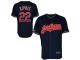 Jason Kipnis Cleveland Indians Youth #22 Majestic Replica Jersey - Navy Blue