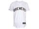 Jean Segura Milwaukee Brewers Youth #9 Majestic Replica Jersey - White Pinstripe