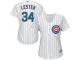 Jon Lester Chicago Cubs Majestic Women's 2015 Cool Base Player Jersey - White