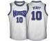 Men Adidas Sacramento Kings #10 Mike Bibby Swingman White Throwback NBA Jersey