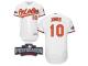 Men Baltimore Orioles Adam Jones #10 White 2016 Postseason Patch Flex Base Jersey