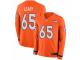 Men Nike Denver Broncos #65 Ronald Leary Limited Orange Therma Long Sleeve NFL Jersey