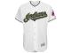 Men's Cleveland Indians Majestic White Fashion 2016 Memorial Day Flex Base Team Jersey