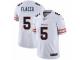 Men's Denver Broncos #5 Joe Flacco White Team Logo Fashion Limited Football Jersey