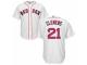 Men's Majestic Boston Red Sox #21 Roger CleMen White Home Cool Base MLB Jersey